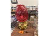 Cranberry Glass Table Lamp