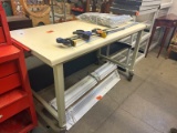Static Protected Work Table on Wheels
