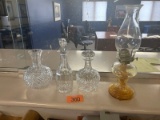 Decanters & Oil Lamp