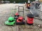 3 Lawnmowers & Leaf Shredder