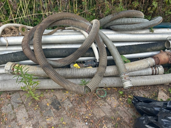 Irrigation Piping Including 13 - 30' Aluminum Pipe, 5 Junctions & Elbows Plus Plastic Intake Hose