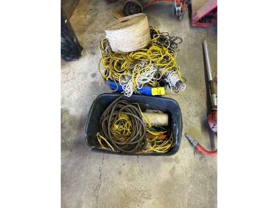 2 Containers of Assorted Rope, Etc.