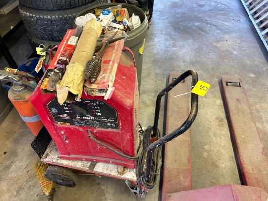 Lincoln AC 225 Arc Welder, Cart & Accessories