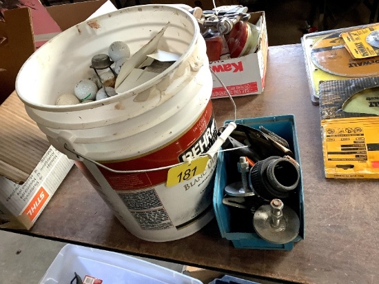 Pail of Golf Balls, Etc.