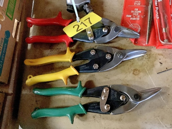 3 Pairs of Blue Point Tin Snips