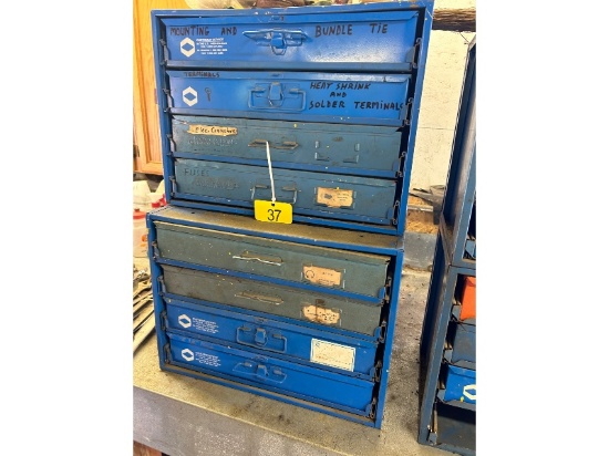 8 Drawer Chest with Electrical Items, Connectors, Etc.