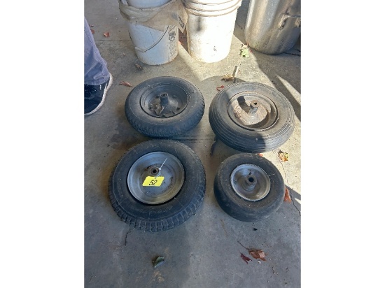 4 Small Wheels with Rims