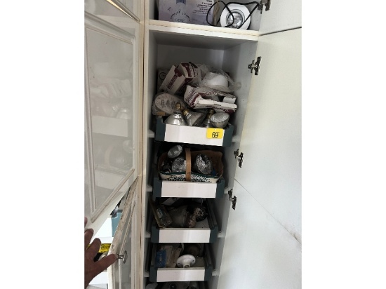 6 Shelves of Spot Lights & Accessories