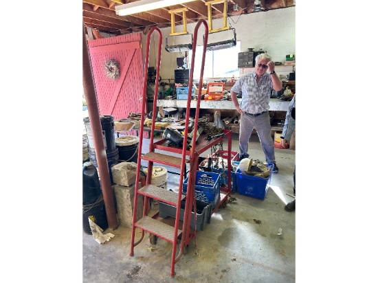 Combination Step & Dolly Cart & Milk Crate with Glass Insulators