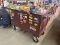 5' Metal Cabinet on Wheels With Record Vise & Ridgid Pipe Vise