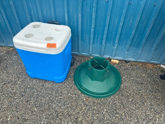 Igloo Cooler & Christmas Tree Stand