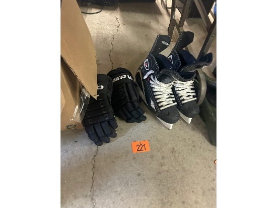 Size 12 Skates & Gloves