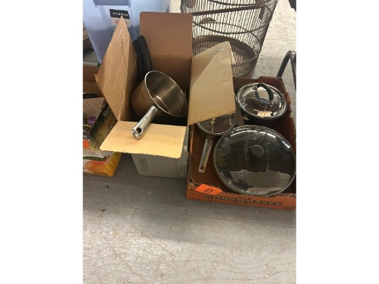 2 Boxes of Pots & Pans