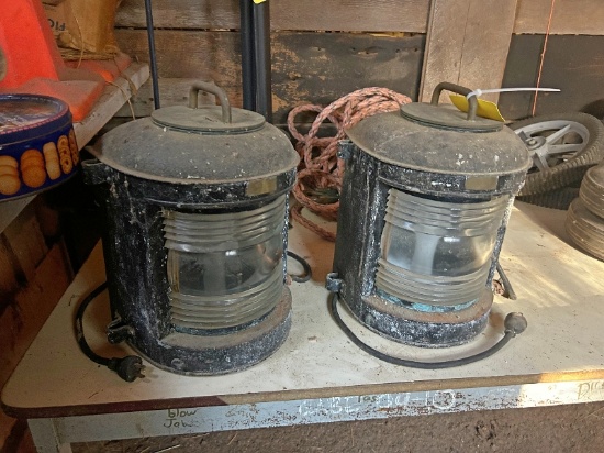 2 Vintage Perko Lanterns Converted to Electric