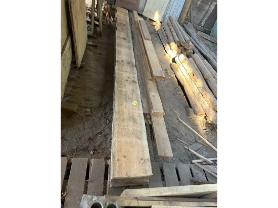 Assorted Pine Boards, Live Edge, A Pile of 1" x 13" x 16' - 2 Piles in Total