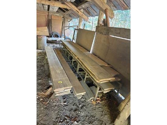 4 Piles of Assorted 1" Pine Boards - Up To 13" Wide x 15' in Length