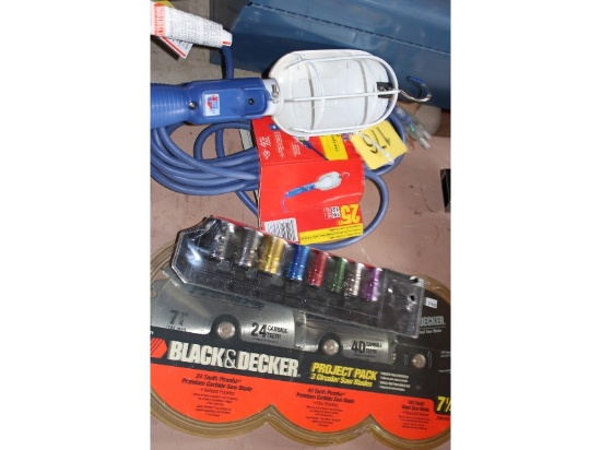 New Trouble Light, Sockets & Saw Blades