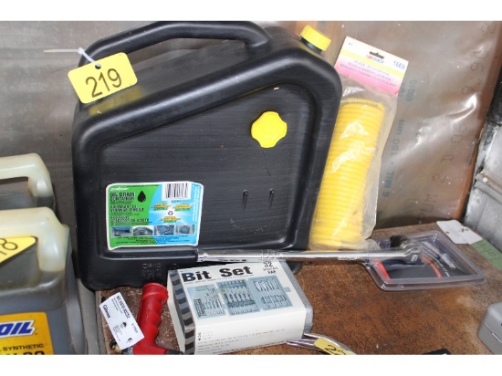 New Oil Catch, Breaker Bar, Bit Set & Air Hose