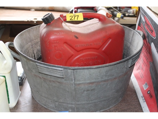 Wash Tub & Gas Can