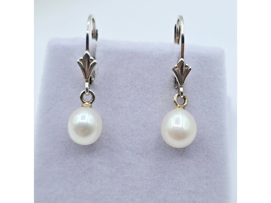 Sterling Silver South Sea Pearl Earrings