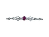 Sterling Silver Natural Enhance Ruby with CZ Bracelet