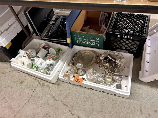 2 Boxes of Silverware & Glassware
