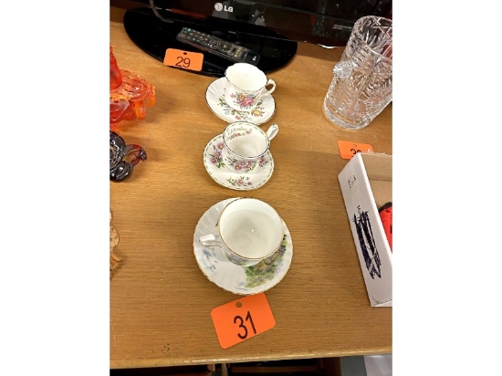 3 Cups & Saucers