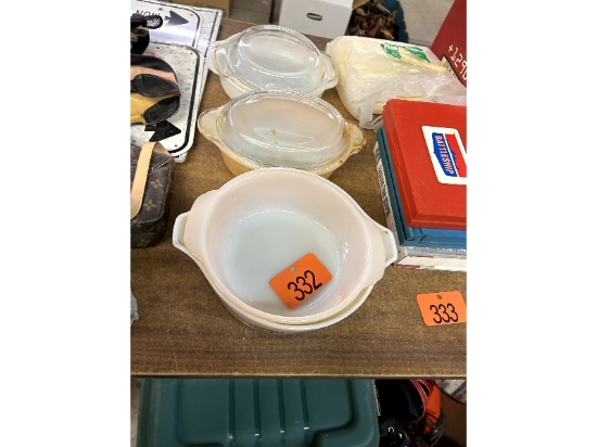 Row of Fire King Bakeware