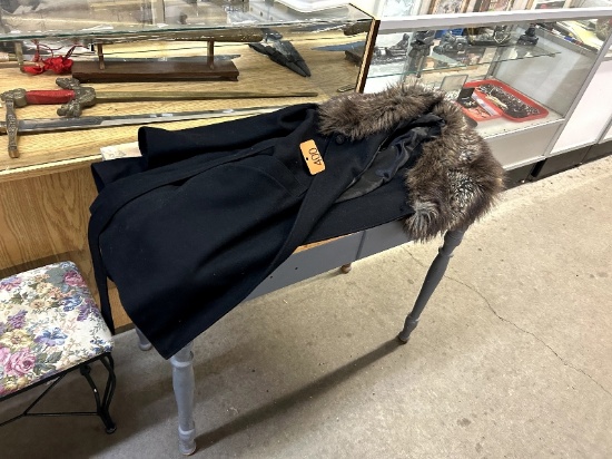 Medium Coat With Fur Collar