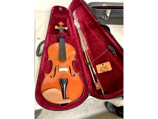 Violin With Bow & Case