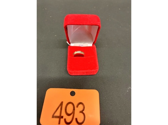 10kt Gold Ring With Diamonds