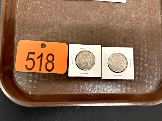 2 Silver 50 Cent Pieces