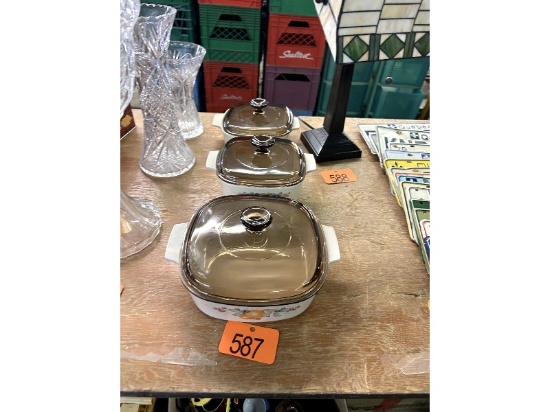 Row of Corningware Dishes