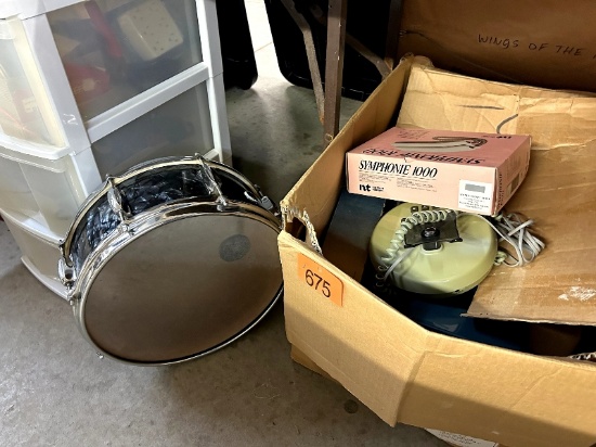 Snare Drum & Box of Phones