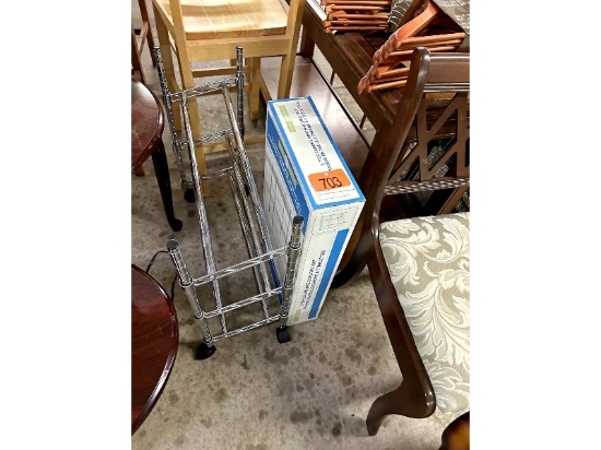 2 Chrome Shelving Units