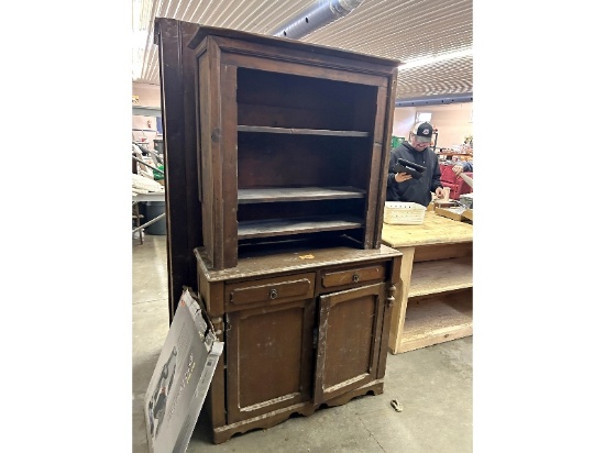 2 Piece Open Fronted Flat Back Cupboard