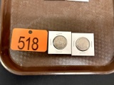 2 Silver 50 Cent Pieces