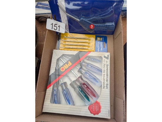New Screwdriver Set, Pick Set & Blow Gun