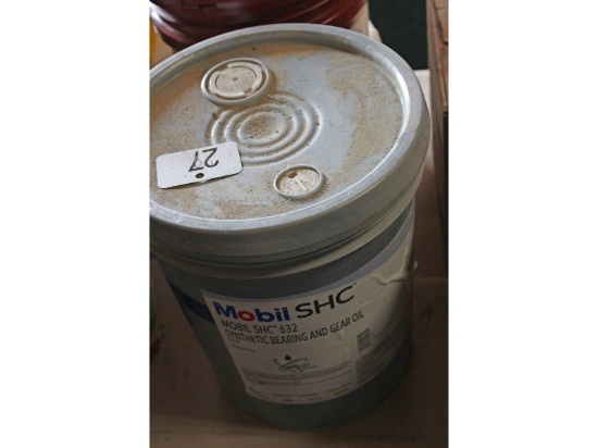 Pail of Mobil SHC 632 Bearing & Gear Oil