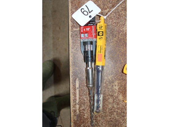 2 New Rotary Hammer Drill Bits