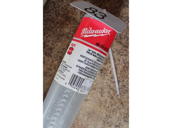 New Milwaukee 18" SDS Max Thick Wall Core Bit Adapter