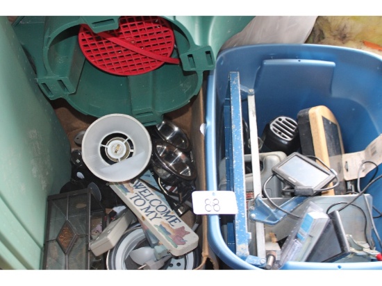 2 Totes of Assorted Housewares