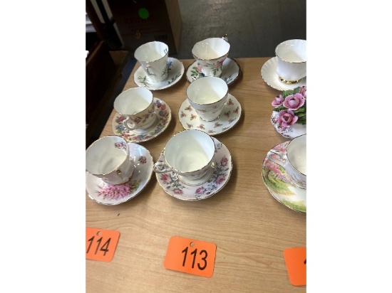 Row of Cups & Saucers