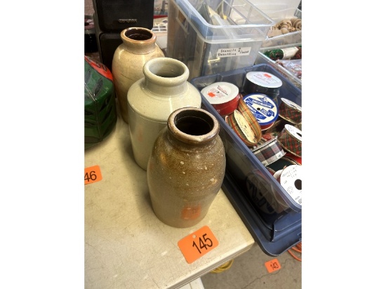 3 Pottery Vases