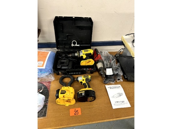 Dewalt Drill, Driver, Light & Vacuum