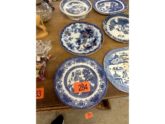 3 Blue Willow Plates