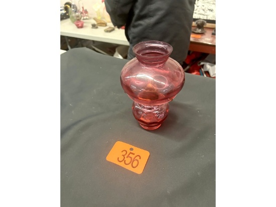 Cranberry Glass Lamp