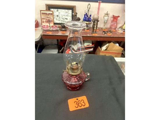 Cranberry Glass Lamp