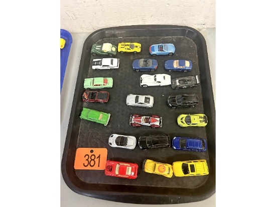 Tray of Toy Cars