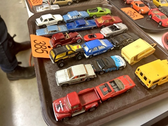 Tray of Toy Cars